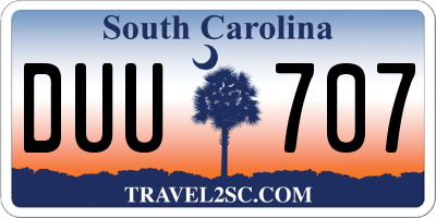 SC license plate DUU707