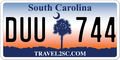 SC license plate DUU744