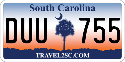SC license plate DUU755