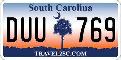 SC license plate DUU769