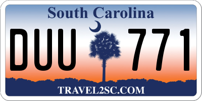 SC license plate DUU771