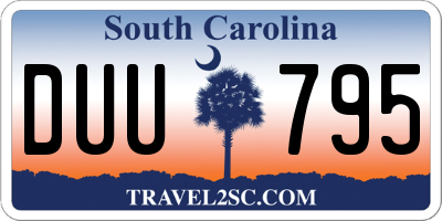 SC license plate DUU795