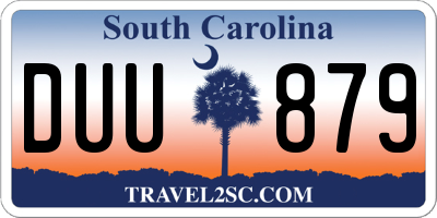 SC license plate DUU879