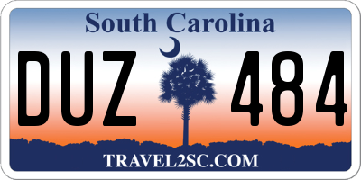 SC license plate DUZ484