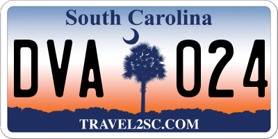 SC license plate DVA024