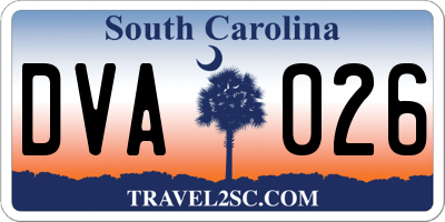 SC license plate DVA026