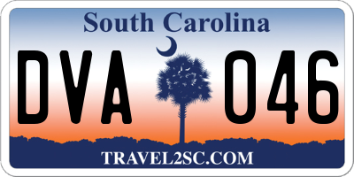 SC license plate DVA046