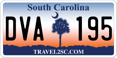 SC license plate DVA195