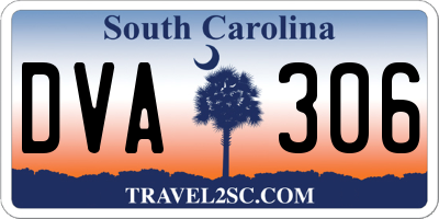 SC license plate DVA306