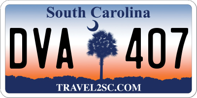 SC license plate DVA407
