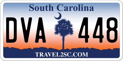 SC license plate DVA448