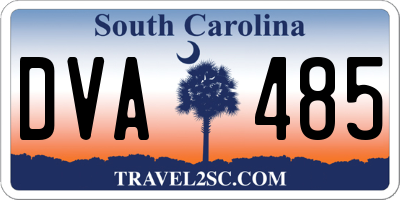SC license plate DVA485