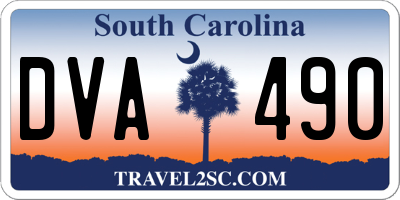 SC license plate DVA490