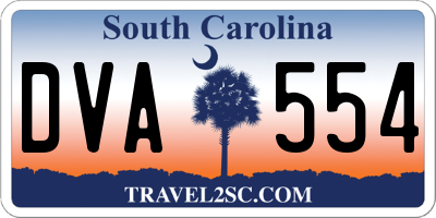 SC license plate DVA554