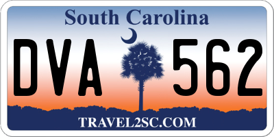 SC license plate DVA562