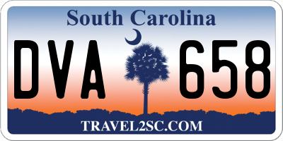 SC license plate DVA658