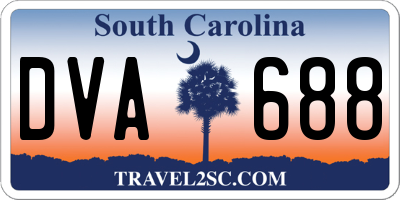 SC license plate DVA688