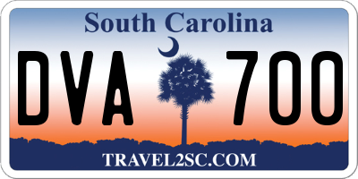 SC license plate DVA700