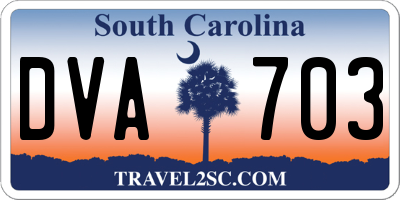 SC license plate DVA703