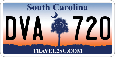 SC license plate DVA720