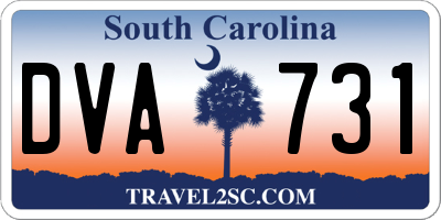 SC license plate DVA731