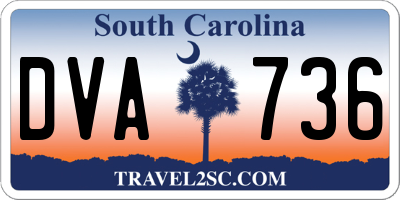 SC license plate DVA736