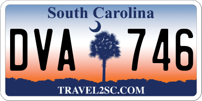 SC license plate DVA746