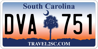 SC license plate DVA751