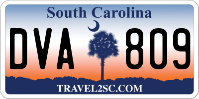 SC license plate DVA809