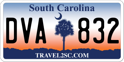 SC license plate DVA832