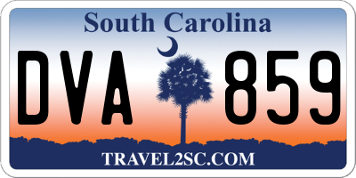 SC license plate DVA859