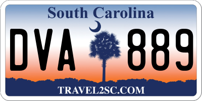 SC license plate DVA889