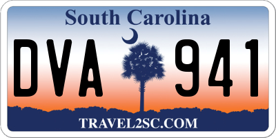 SC license plate DVA941
