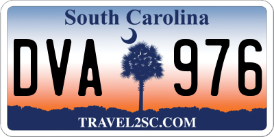 SC license plate DVA976
