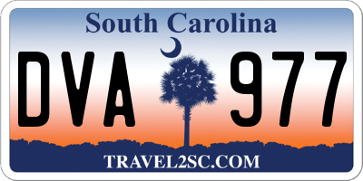 SC license plate DVA977