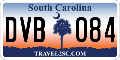 SC license plate DVB084