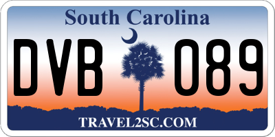 SC license plate DVB089