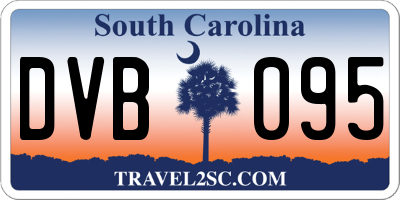 SC license plate DVB095