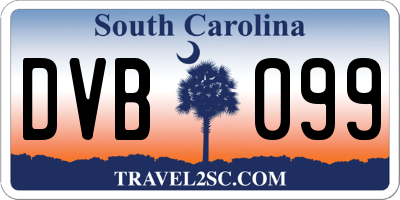 SC license plate DVB099