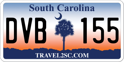 SC license plate DVB155