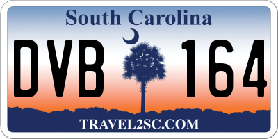 SC license plate DVB164