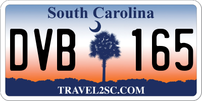 SC license plate DVB165