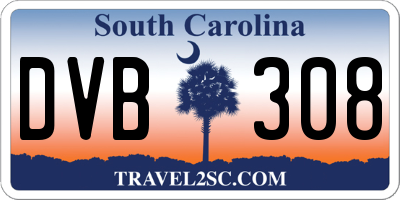 SC license plate DVB308