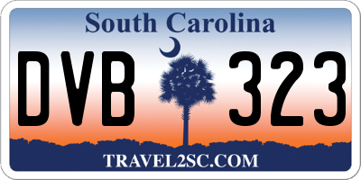 SC license plate DVB323