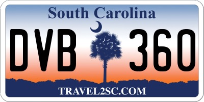 SC license plate DVB360