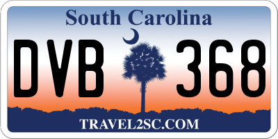 SC license plate DVB368