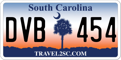 SC license plate DVB454