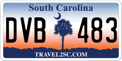 SC license plate DVB483