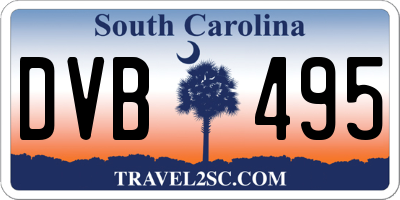 SC license plate DVB495