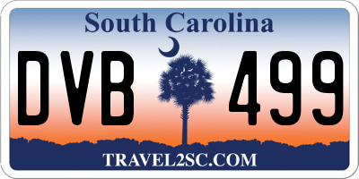 SC license plate DVB499